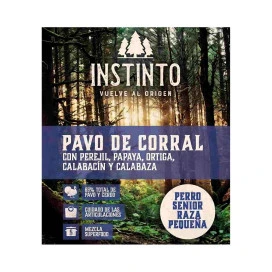 Instinto Pavo de Corral Pienso para Perro Senior de Raza Pequeña Pienso para Perros Patitas&co