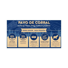Instinto Pavo de Corral Pienso para Perro Senior de Raza Pequeña Pienso para Perros Patitas&co