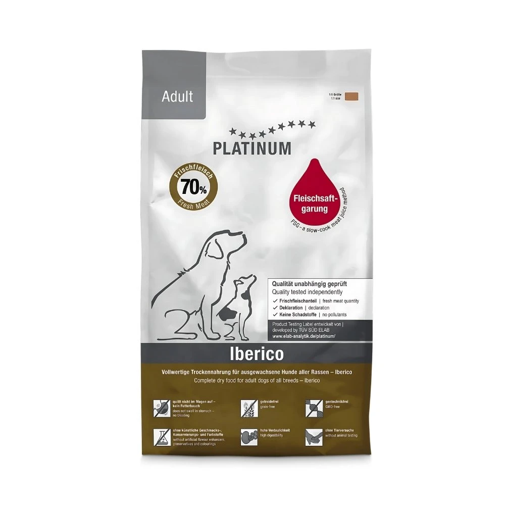 Platinum Pienso Semihúmedo de Cerdo Ibérico para Perro Pienso para Perros Patitas&co