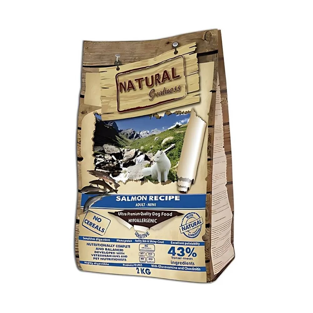 Natural Greatness Pienso de Salmón para Perro de Raza Pequeña Pienso para Perros Patitas&co