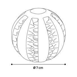 Flamingo Pelota Dental de Goma para Perro 7cm Juguetes para perros Patitas&co