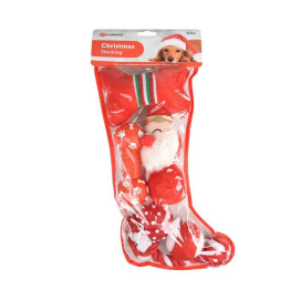 Flamingo Pack juguetes en Calcetín Navideño Rojo para Perro Juguetes para perros Patitas&co