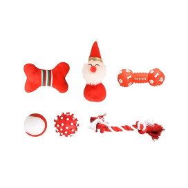 Flamingo Pack juguetes en Calcetín Navideño Rojo para Perro Juguetes para perros Patitas&co