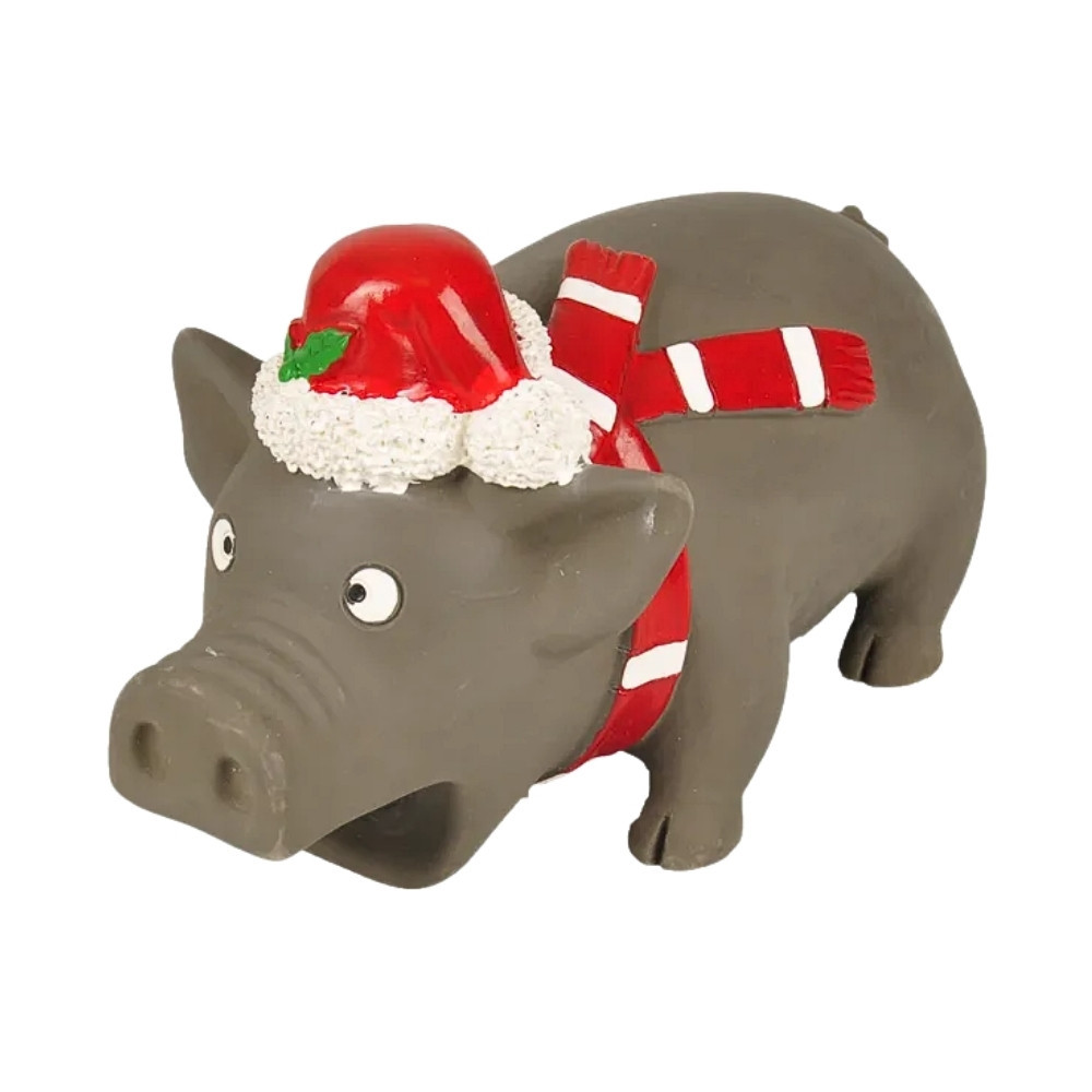 Flamingo Juguete Cerdo Navideño de Latex para Perro Especial navidad Patitas&co