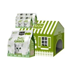 Kit Cat Arena 2nd Chance con Hojas de Té Verde Guisante y Yuca Arena, areneros y empapadores para gatos Patitas&co