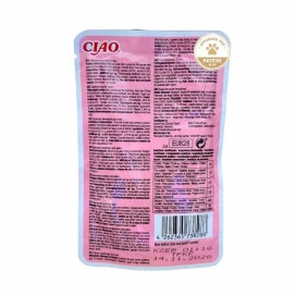 Churu Ciao Broth Caldo con Pollo y Salmón para Gatos Caldos y Toppers para Gatos Patitas&co