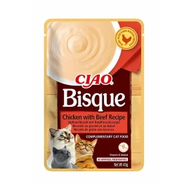 Ciao Bisque Sobre de Pollo con Ternera para Gatos Snacks para Gatos Patitas&co