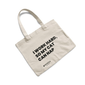 Bolsa Patitas I Work Hard, so My Cat Can Nap Transportines, Bolsos y Mochilas para Gatos Patitas&co