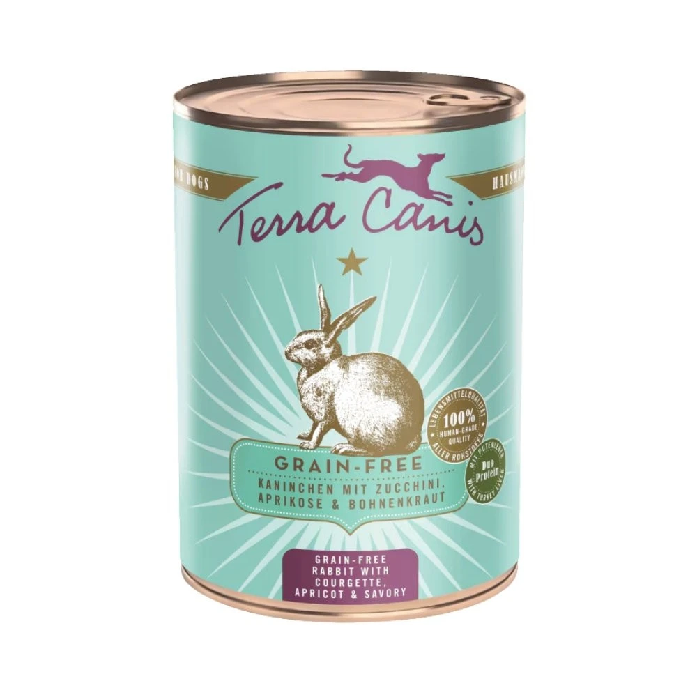 Terra Canis Lata de Conejo para Perro Comida húmeda para Perros Patitas&co