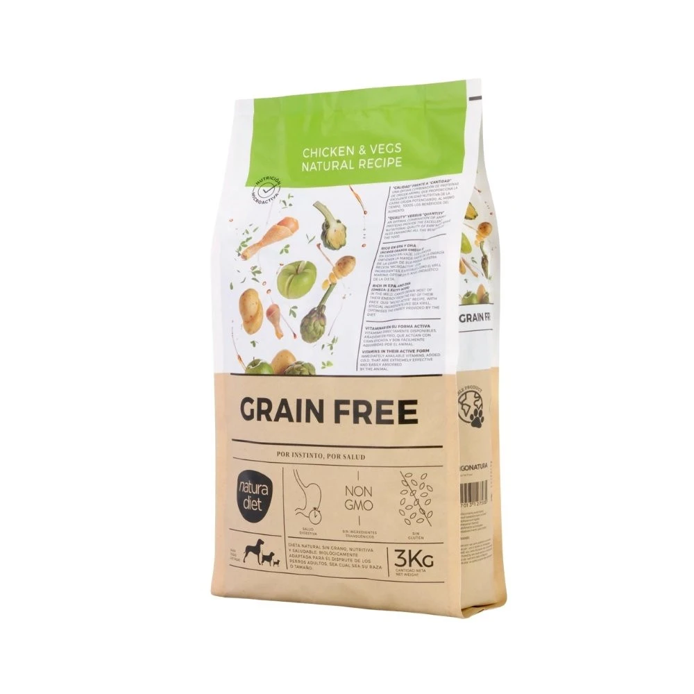 Natura Diet Pienso Grain Free de Pollo para Perro Patitas&co Patitas&co