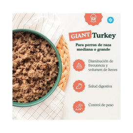 Food for Joe Comida Cocinada Giant Pavo para Perro Comida Cocinada para Perro Patitas&co