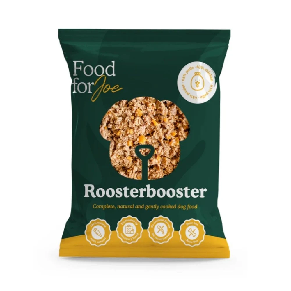 Food for Joe Comida Cocinada Roosterbooster Pollo para Perro Comida Cocinada para Perro Patitas&co