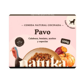 Natuka Menú Cocinado de Pavo para Perro Comida Cocinada para Perro Patitas&co