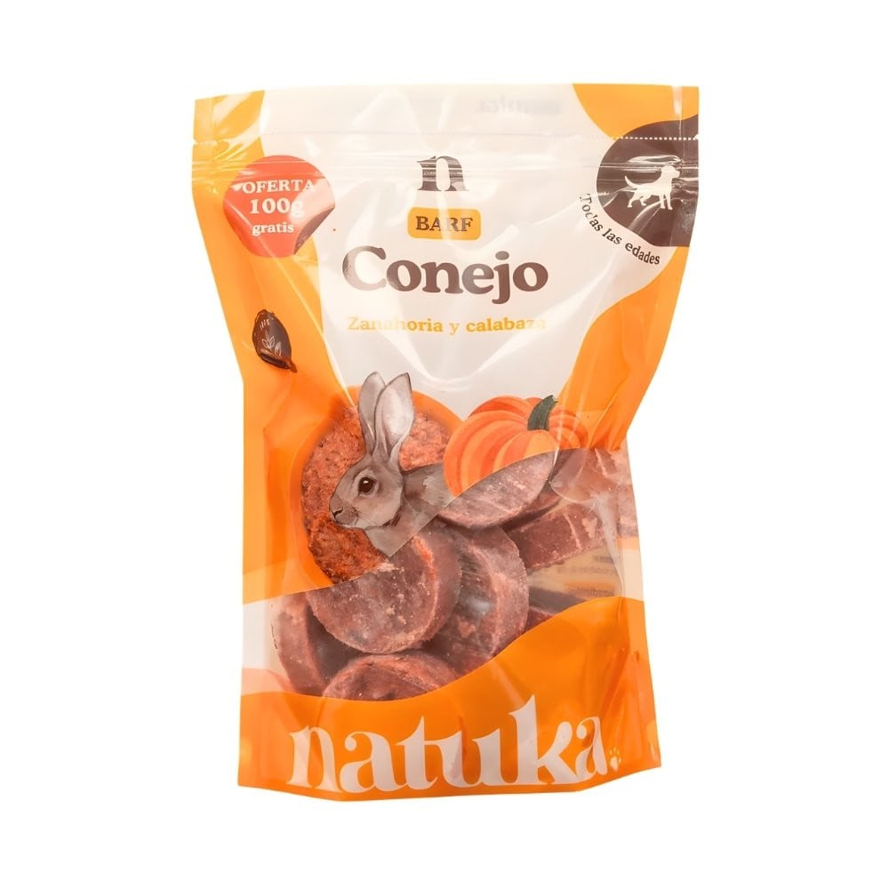 Natuka Menú BARF de Conejo para Perro Dieta BARF Perros Patitas&co