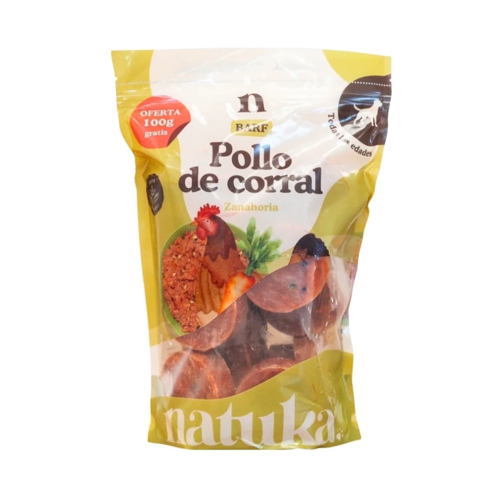 Natuka Menú BARF de Pollo de Corral para Perro Dieta BARF Perros Patitas&co