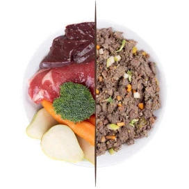 Puromenu Menú Cocinado Vacuno a la Canine Comida Cocinada para Perro Patitas&co