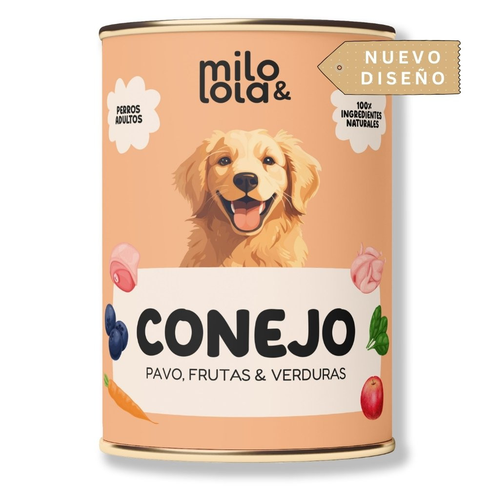 Milo y Lola Conejo y Pavo (Alimentación Natural Completa) Perro