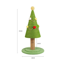 Rascador Árbol de Navidad de Sisal Natural para Gato Especial navidad Patitas&co
