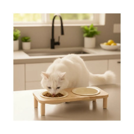 Comedero y Bebedero Cala Blanca para Gatos Patitas&co Patitas&co