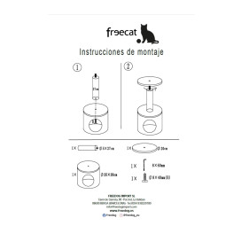 Freecat Rascador Toranj Gris para Gatos Rascadores para Gatos Patitas&co