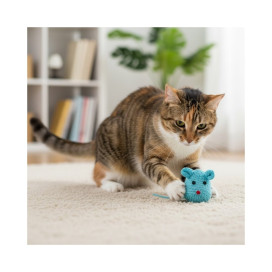 Freecat Peluche Ratón de Lana para Gatos (ud) Juguetes para gatos Patitas&co