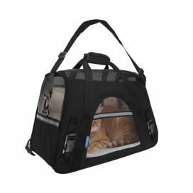Freedog Transportin Fly Negro para Gatos y Perros Pequeños Transportines y Bolsos para Perros Patitas&co