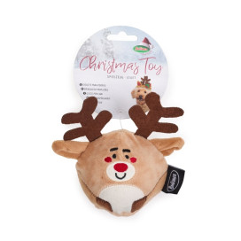 Bubimex Peluche Bola Reno con Sonido para Perro Especial navidad Patitas&co