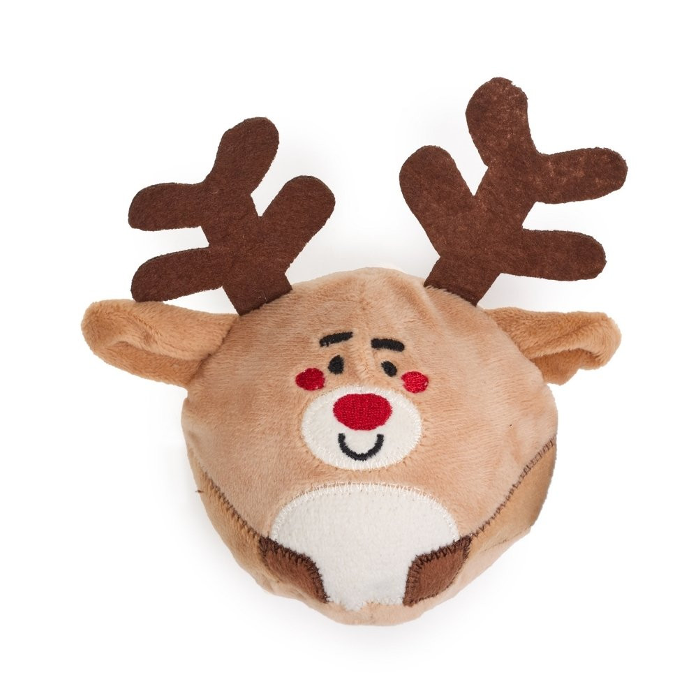 Bubimex Peluche Bola Reno con Sonido para Perro Especial navidad Patitas&co