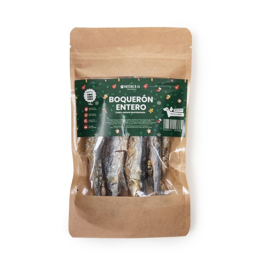 Snack Navideño de Boquerón Entero Patitas Especial navidad Patitas&co