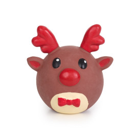 Bubimex Juguete Bola Reno de Latex para Perro Especial navidad Patitas&co