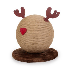 Bubimex Rascador Redondo de Reno Navideño para Gatos Especial navidad Patitas&co