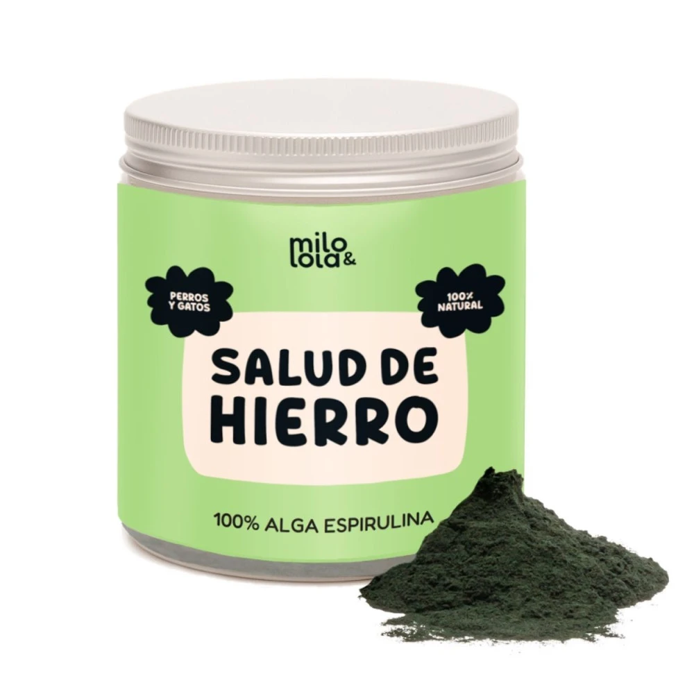 Milo Y Lola Suplemento Salud de Hierro Espirulina para Perros y Gatos Vitaminas para Perros y otros Suplementos Patitas&co