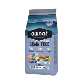 Ownat Grain Free Prime Pollo y Pavo para Perro Senior Pienso para Perros Patitas&co