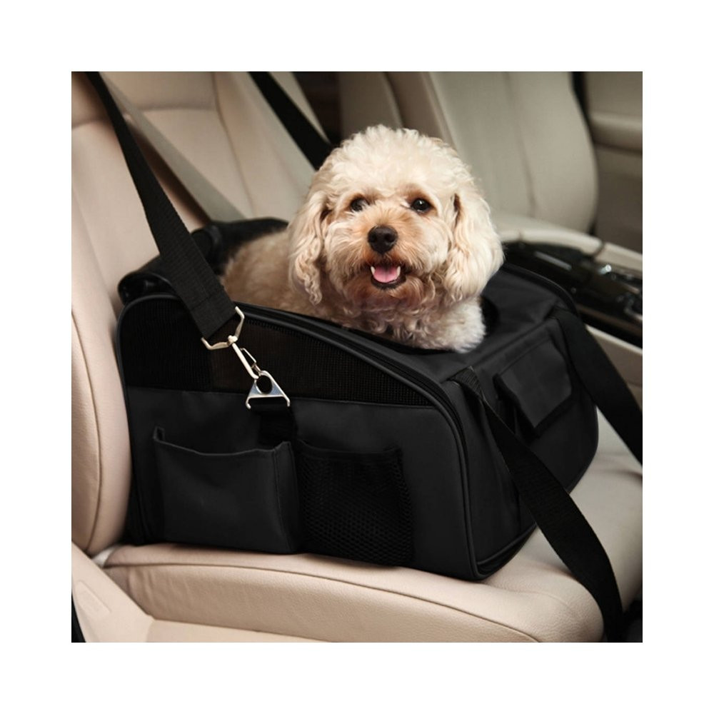 Freedog Transportin Car Bag Negro para Perros Pequeños y Gatos Accesorios para perros Patitas&co