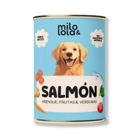 Milo y Lola Salmón (Alimentación natural completa) Perro Comida húmeda para Perros Patitas&co