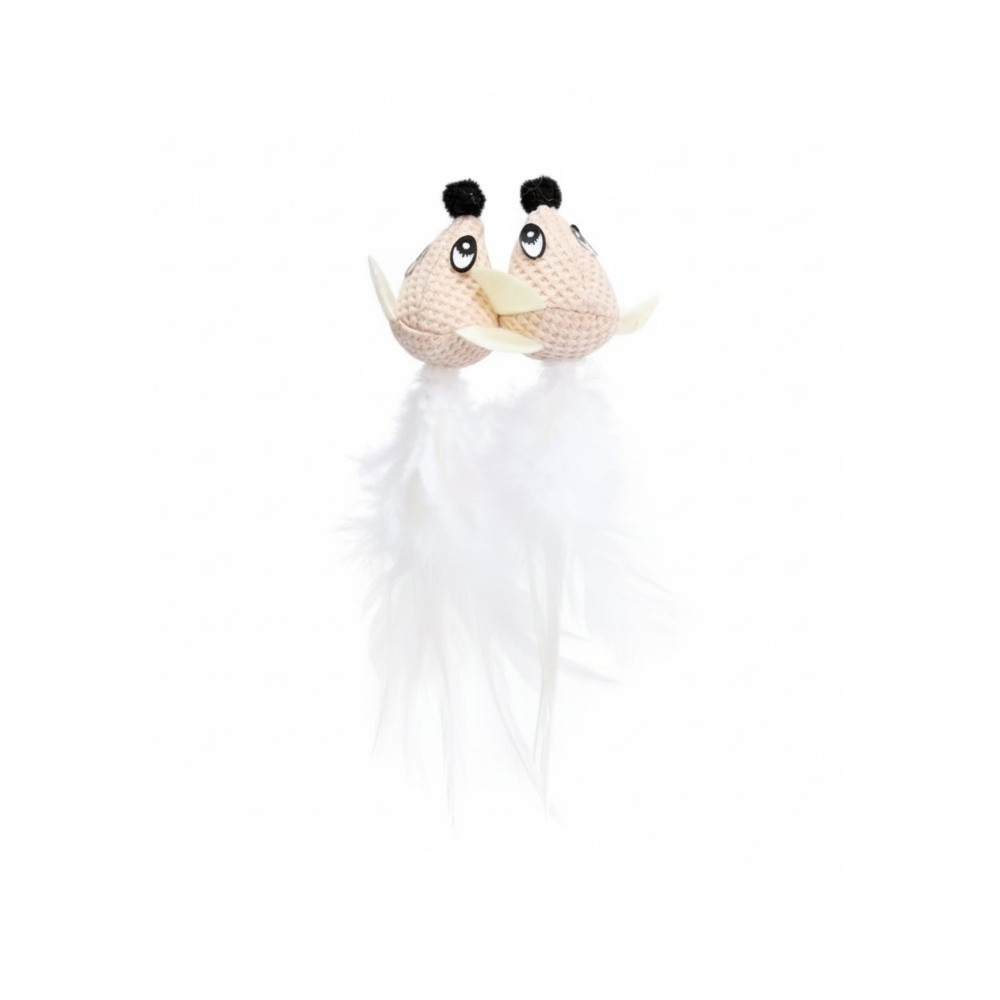 Freecat Juguete Set Dos Ratones con Plumero para Gatos Juguetes para gatos Patitas&co