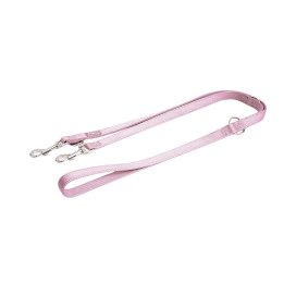 Freedog Correa (2m) Multiposición de Nylon Rosa para Perro Collar, Correa y Arnes Perro Patitas&co