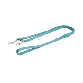 Freedog Correa (2m) Multiposición de Nylon Turquesa para Perro Collar, Correa y Arnes Perro Patitas&co