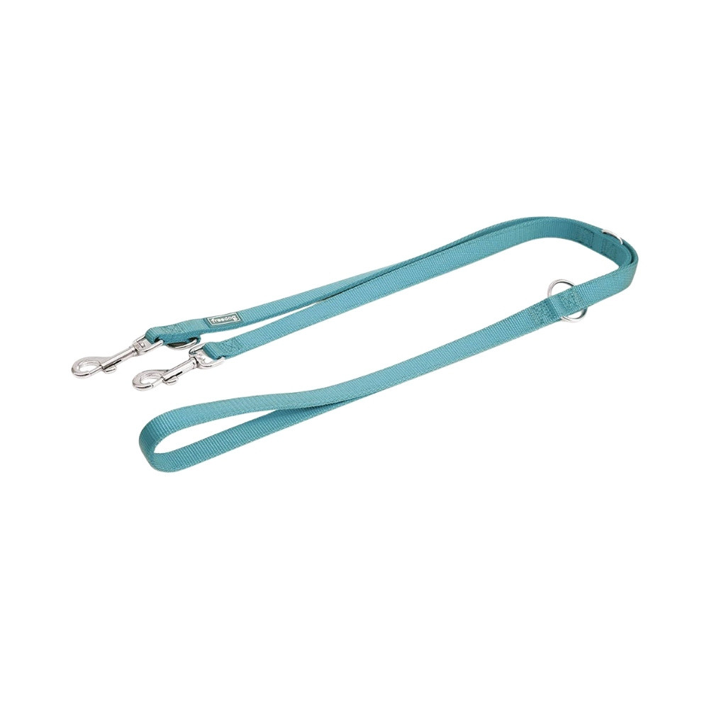 Freedog Correa (2m) Multiposición de Nylon Turquesa para Perro Collar, Correa y Arnes Perro Patitas&co