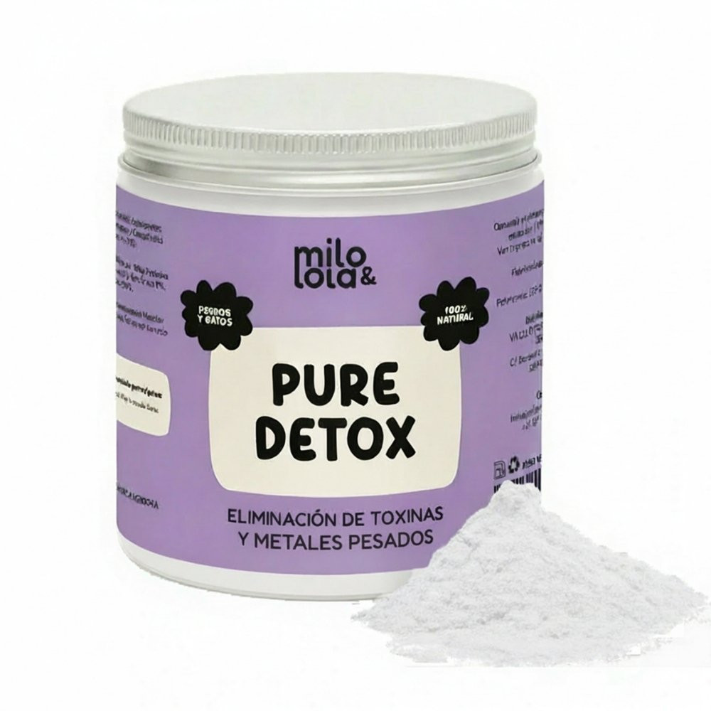 Milo Y Lola Suplemento Pure Detox (Zeolita) para Perros y Gatos Vitaminas para Perros y otros Suplementos Patitas&co