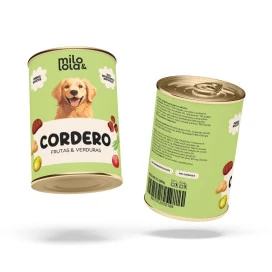 Pack 12 Latas Milo y Lola Cordero para Perro (12x380g) Comida húmeda para Perros Patitas&co