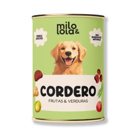 Pack 12 Latas Milo y Lola Cordero para Perro (12x380g) Comida húmeda para Perros Patitas&co