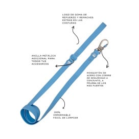 Dukier Correa Waterproof Sky Blue para Perro Patitas&co Patitas&co