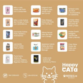Caja de Degustación Happy CATa Comida húmeda para gatos Patitas&co