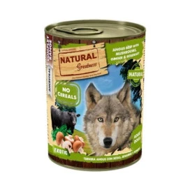 Natural Greatness Lata Angus con Setas Comida Húmeda 400g Perro Comida húmeda para Perros Patitas&co