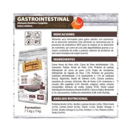 Natural Greatness VET Gastrointestinal Pienso Natural Gatos Pienso para gatos Patitas&co