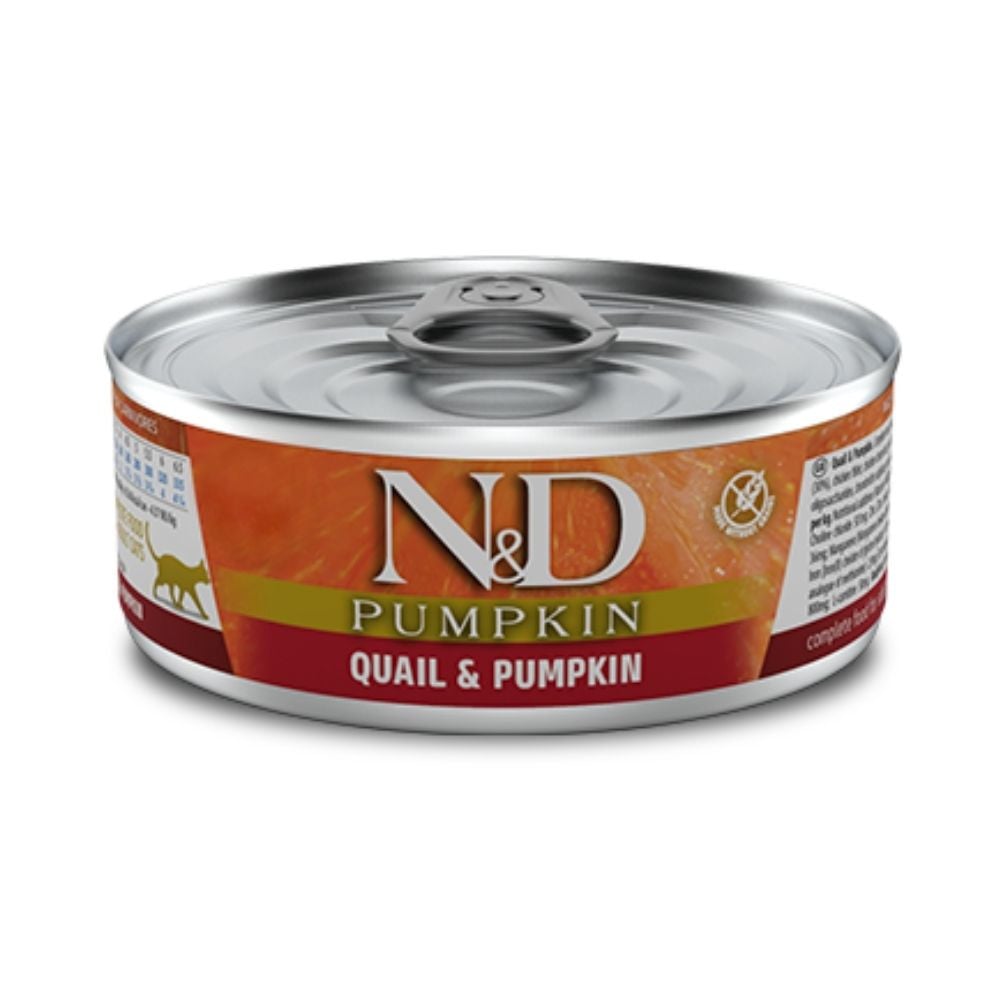 Farmina ND Adult Lata Codorniz Pollo y Calabaza para Gato Comida húmeda para gatos Patitas&co