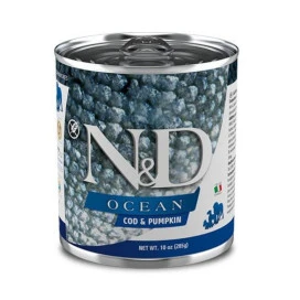 Farmina ND Adult Lata Bacalao y Calabaza 285g Perro Comida húmeda para Perros Patitas&co