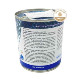 Farmina ND Adult Lata Bacalao y Calabaza 285g Perro Comida húmeda para Perros Patitas&co
