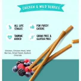 Kit Cat Sticks Snacks de Pollo y Frutos del Bosque (3x5g) para Gato